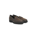 Brown Cowhide Women Loafer