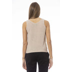 Beige Wool Women Top