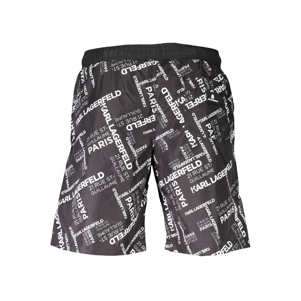 Nero Polyester Men Swimwear Boxer