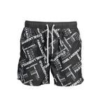 Black Polyester Men's Swim Trunk