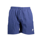 Blu Polyester Men's Swim Trunk