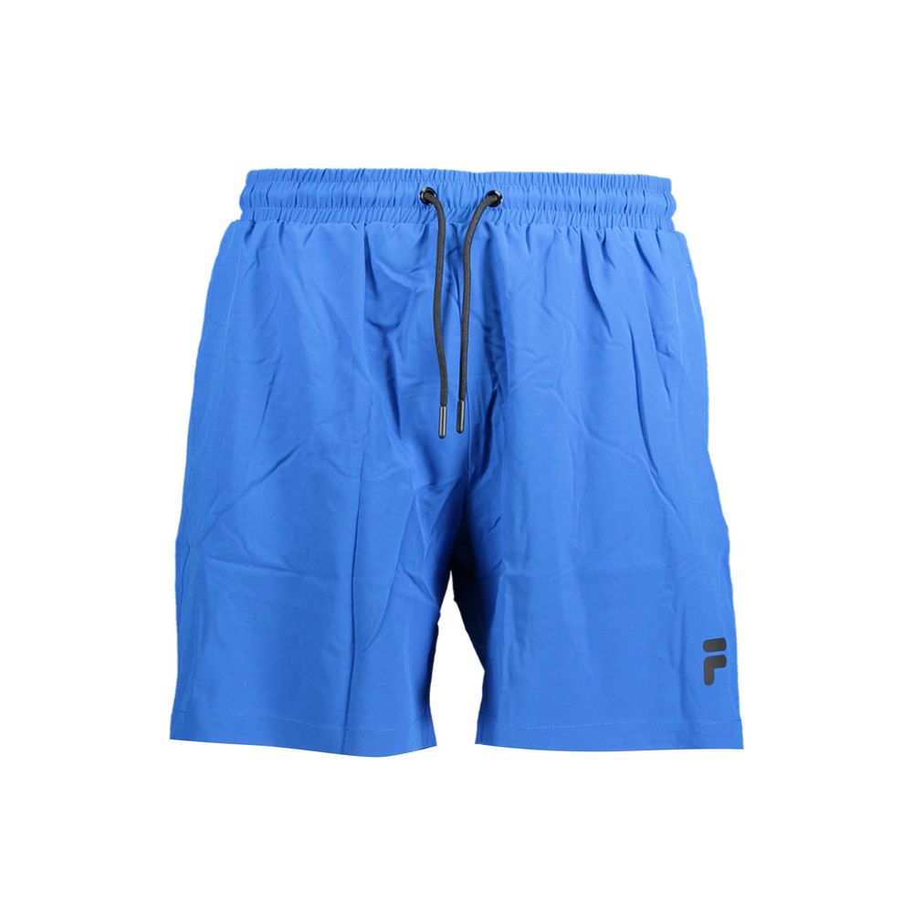 Blu Polyester Men's Swim Trunk