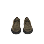 Green Calfskin Men Derby Shoe