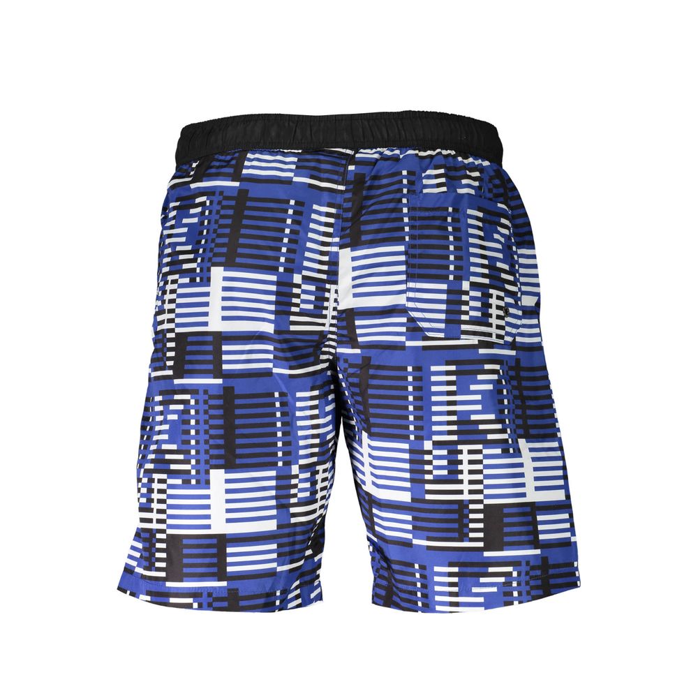 Blu Polyester Men's Swim Trunk