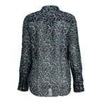 Blue Cotton Women Shirt