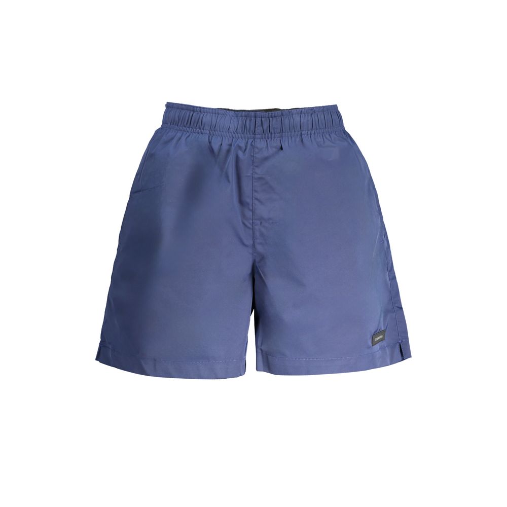 Blu Polyester Men Swim Trunk