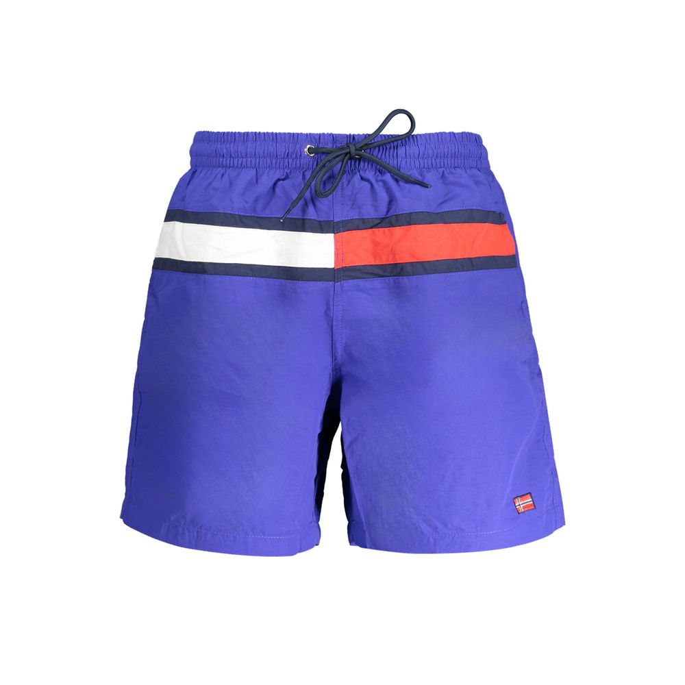 Blu Poliammide Men Swim Boxer