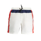 White Polyester Men's Swim Boxer