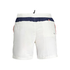 White Polyester Men's Swim Boxer