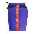 Blue Polyester Men's Swim Trunk