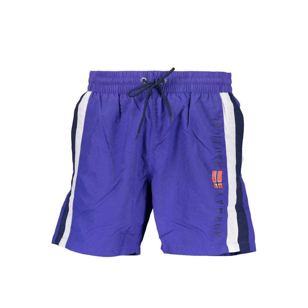 Blu Poliammide Men's Swim Boxer