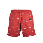 Rosso Polyester Men Swim Boxer