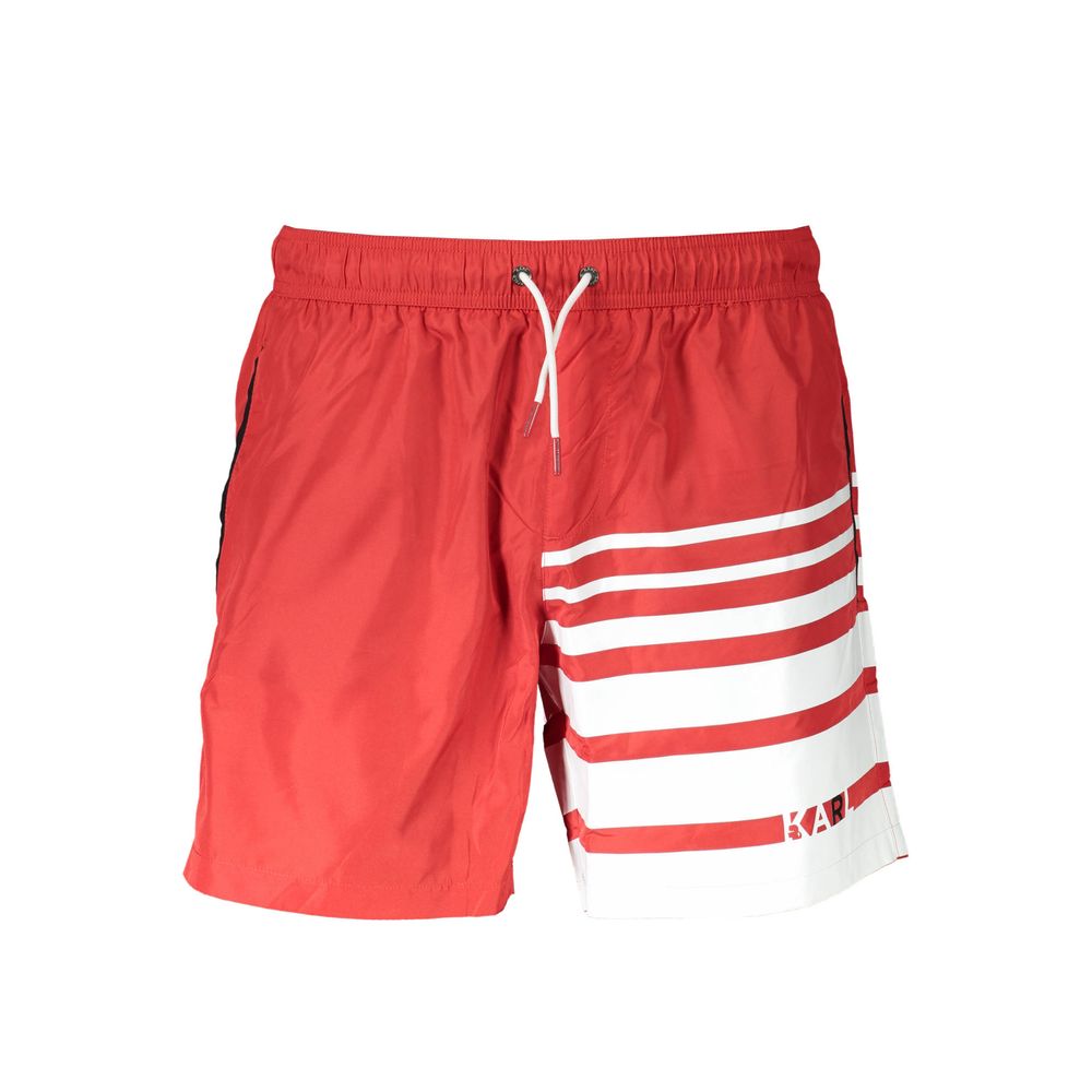 Rosso Poliestere Men's Swim Boxer