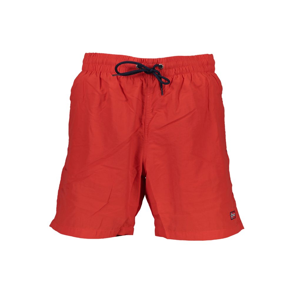 Rosso Poliammide Men's Swim Boxer