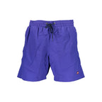 Blue Polyamide Men's Swim Boxer