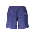 Blu Polyester Men's Swim Boxer