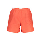 Red Recycled Polyester Men's Swim Boxer