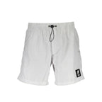 White Polyester Men's Swim Boxer