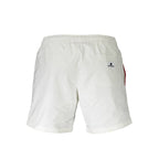 White Polyester Men's Swim Boxer