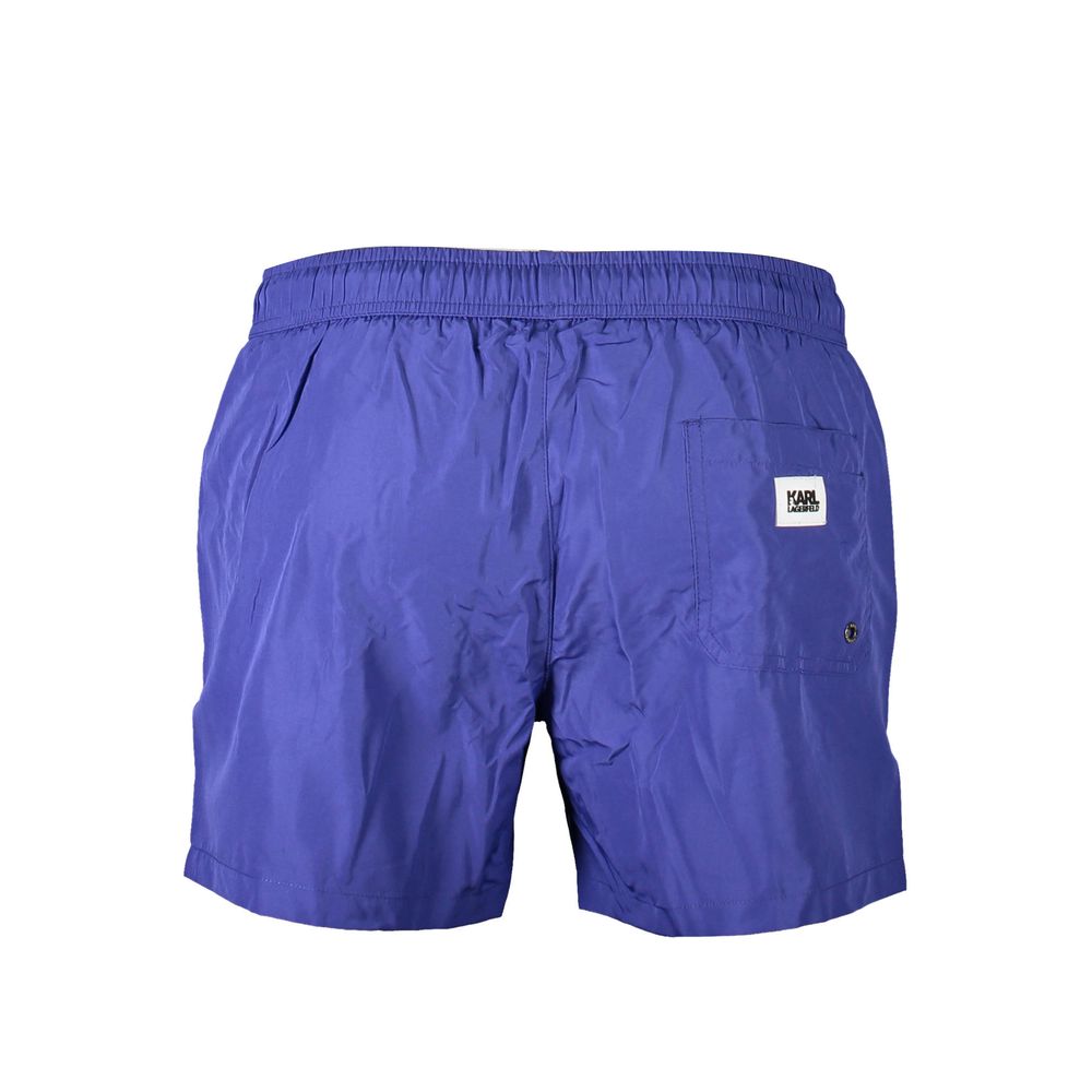 Blu Polyester Mens Swim Trunks