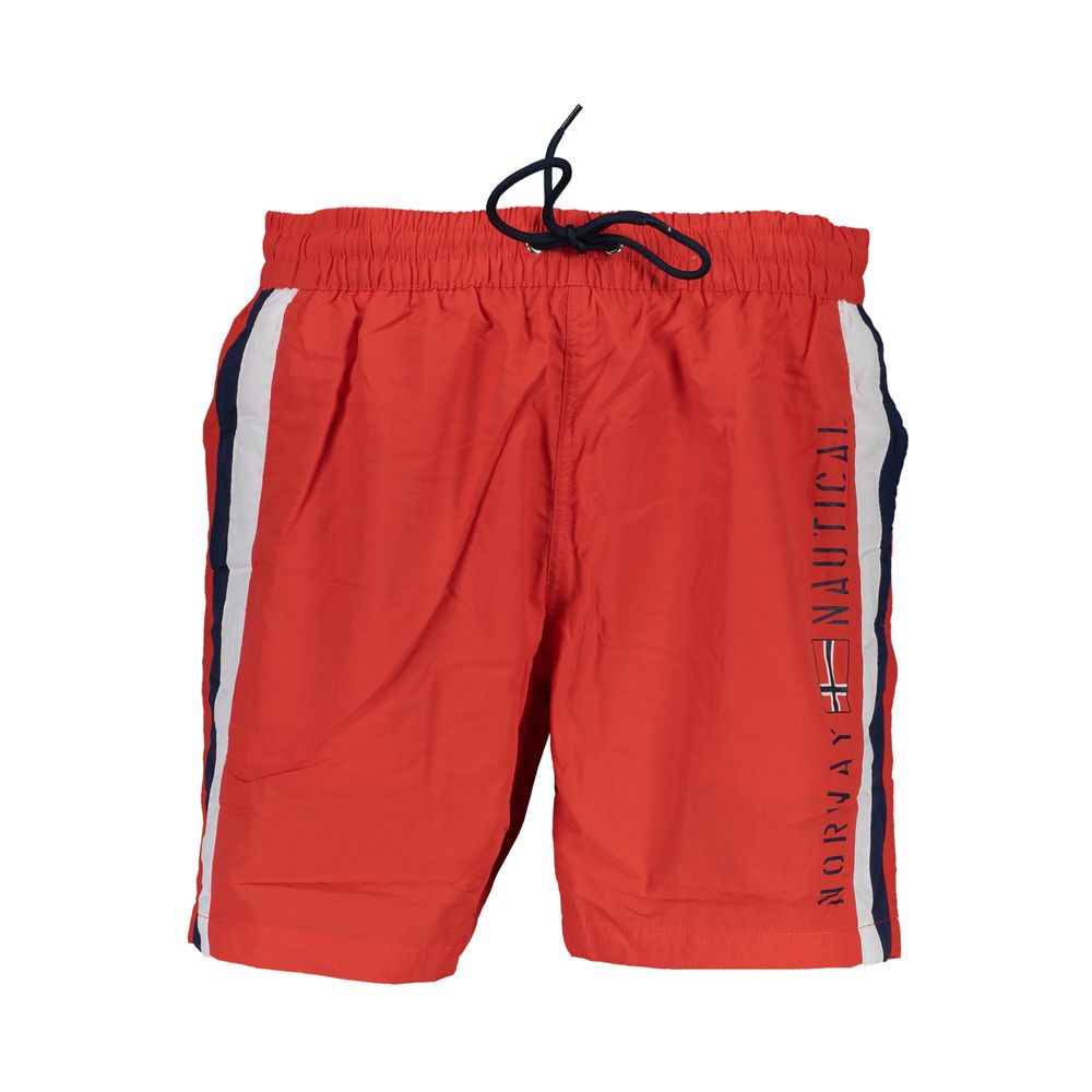 Rosso Poliamide Men Swim Boxer