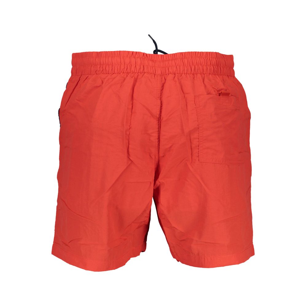 Rosso Poliamide Men Swim Boxer