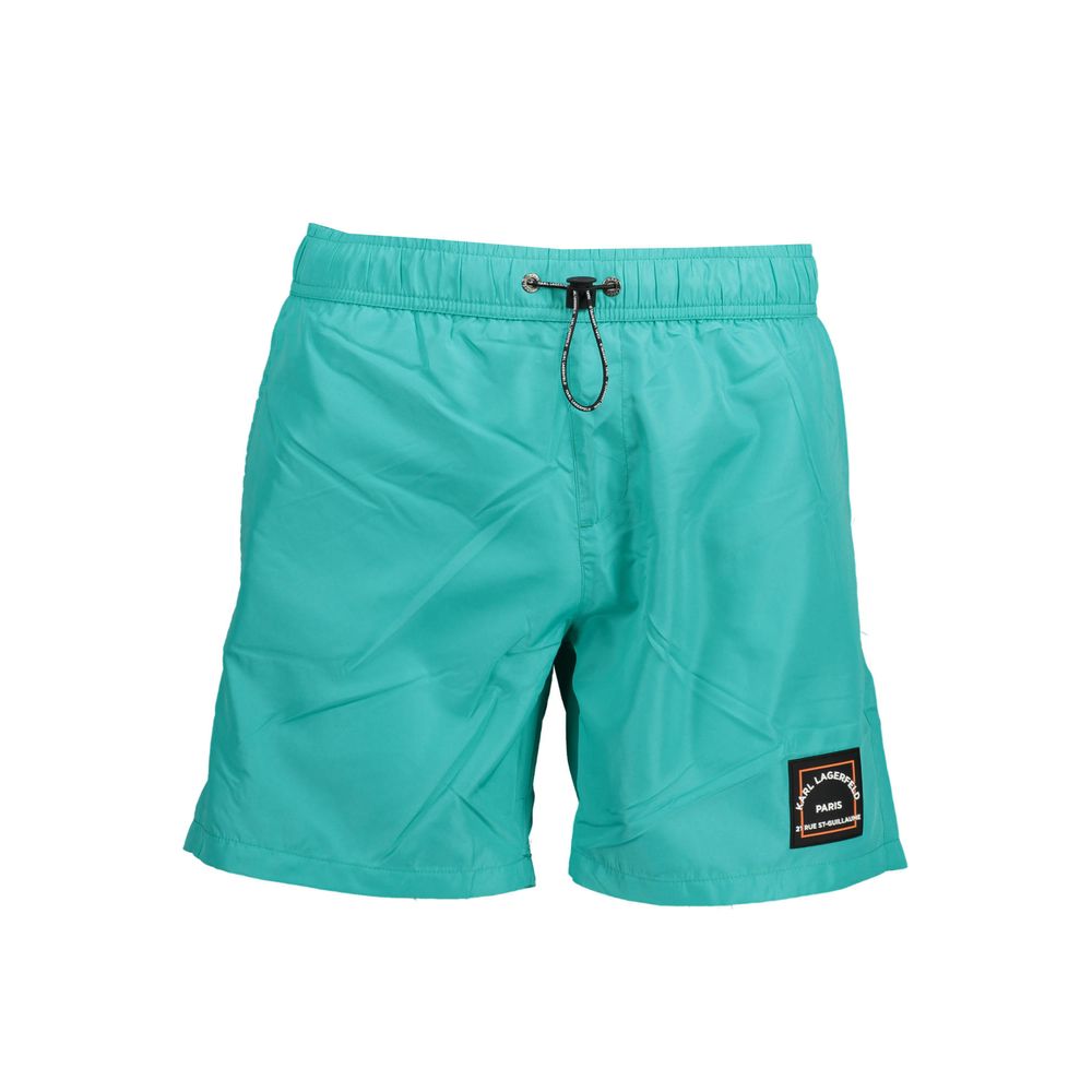 Verde Polyester Men's Swim Boxer