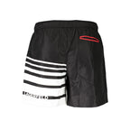 Black Polyester Men's Swim Trunk