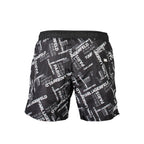 Black Polyester Men's Swim Boxer