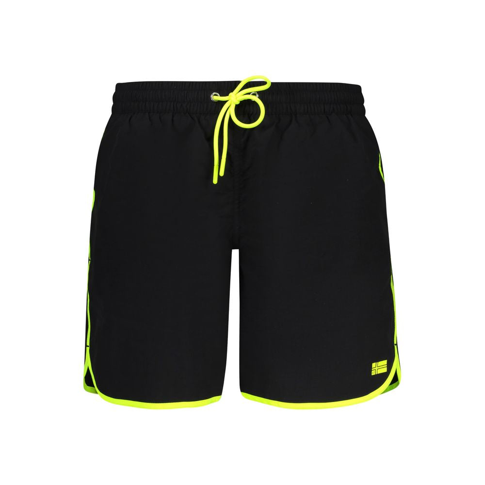 Black Polyamide Men's Swim Trunk