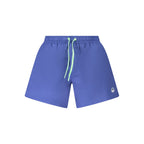 Blue Nylon Men's Swim Boxer