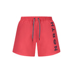 Red Nylon Men's Swim Trunk