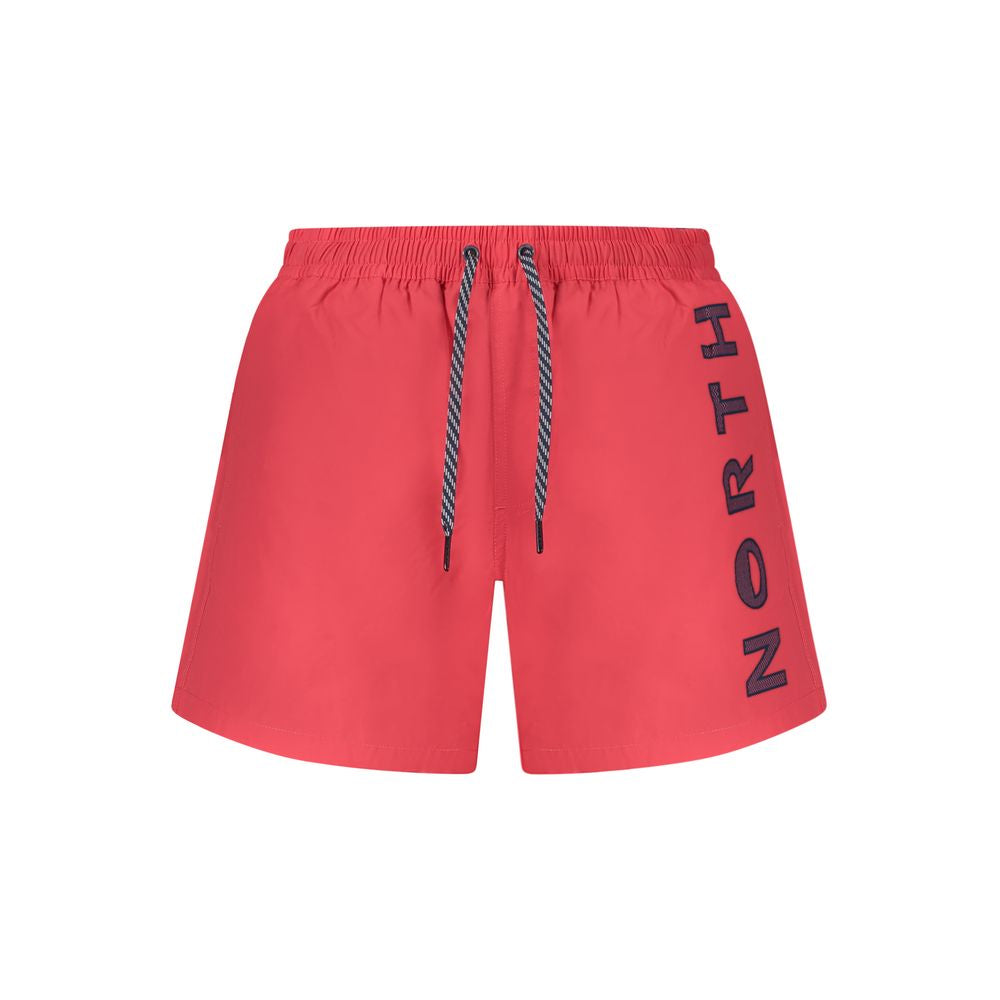 Red Nylon Men's Swim Trunk