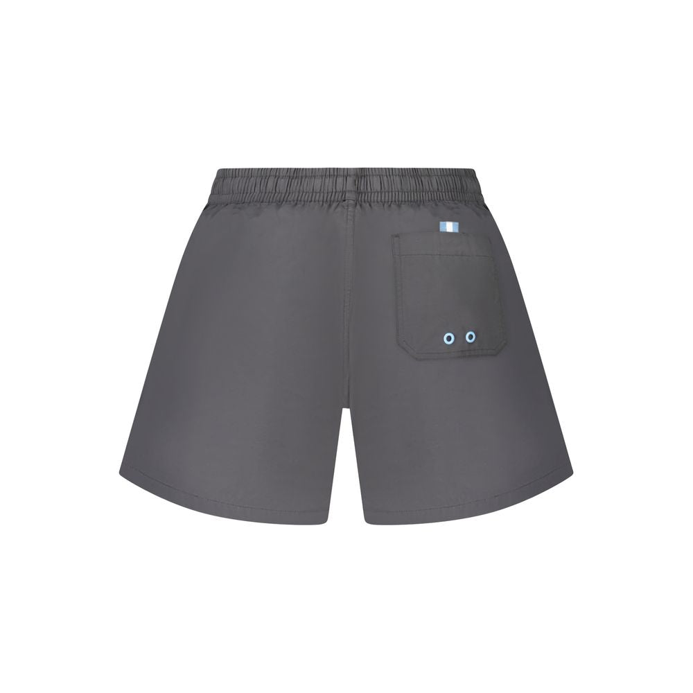 Black Nylon Men's Swim Boxer