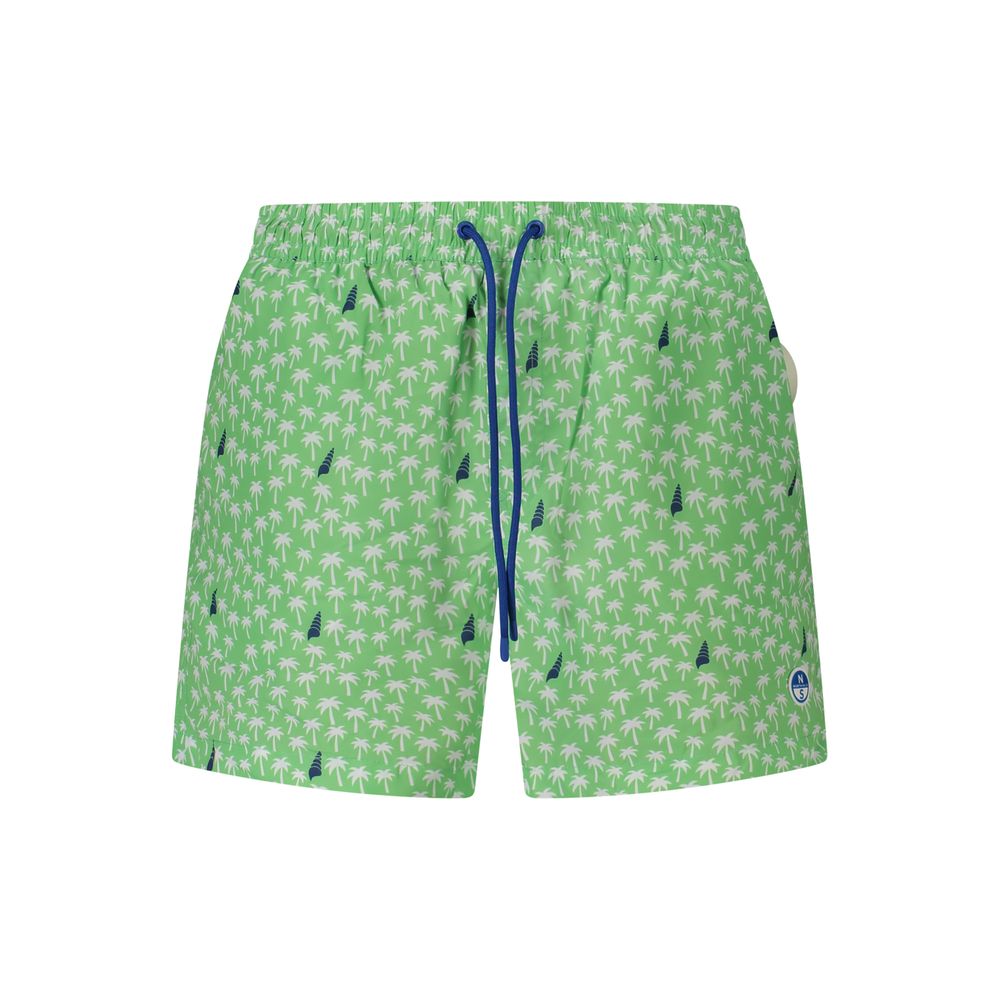 Verde Polyester Men Swim Boxer