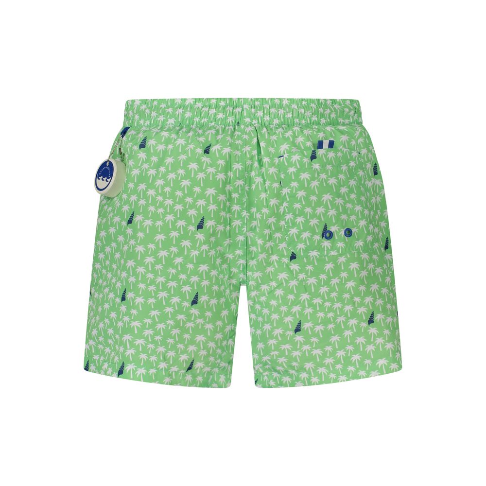 Verde Polyester Men Swim Boxer