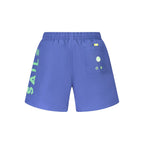 Blue Nylon Men's Swim Trunk