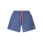 Blue Nylon Men's Swim Boxer