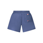 Blue Nylon Men's Swim Boxer