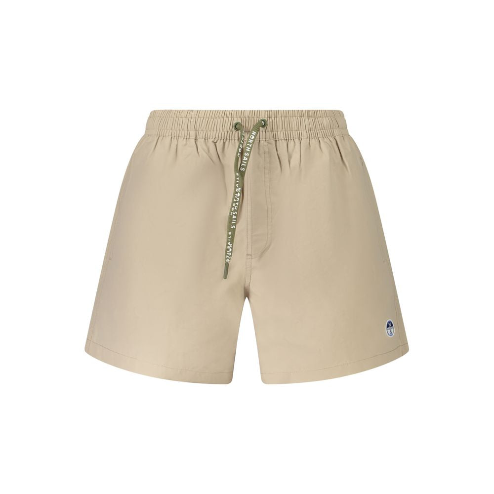Beige Nylon Men Swim Boxer