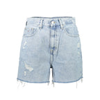 Azzurro Cotton Women Shorts