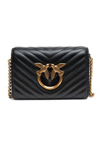 Black Leather Love Click Mini Shoulder Bag