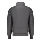 Black Polyester Men Jacket