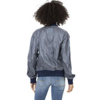 Light Blue Polyamide Women Jacket