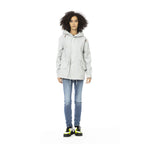 Silver Cotton Women Parka Jacket