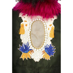 Green Polyamide Women Bomber Jacket