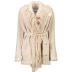 Beige Polyamide Women Cardigan