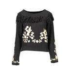 Black Viscose Women Sweater