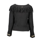 Black Viscose Women Sweater