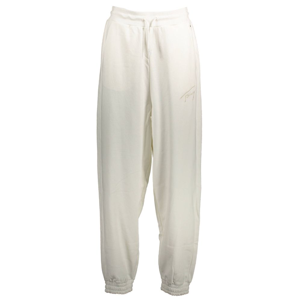 White Cotton Women's Sweatpant